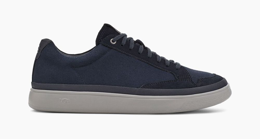 Ugg South Bay Low Canvas - Mens Sneakers - Navy - NZ (4703EPRVN)